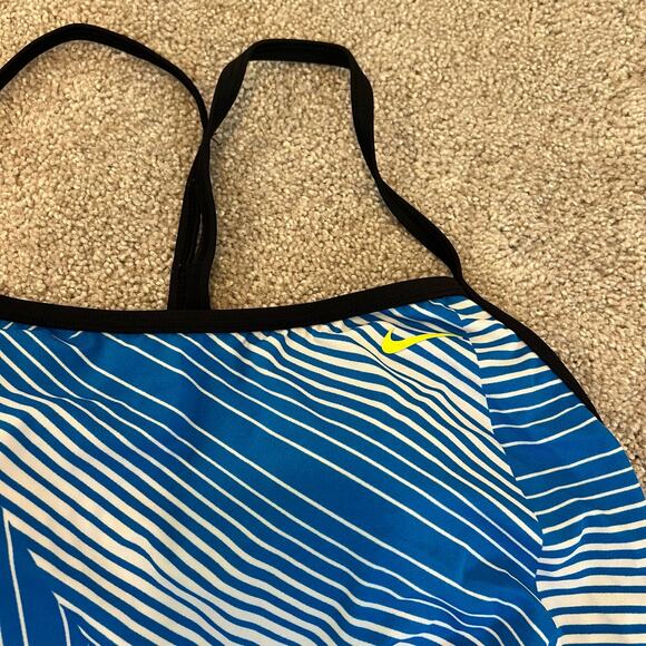 Nike Swim Women's Tankini Blue White Stripes Size‎ 12 - Picture 7 of 12